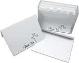 Simple White Religous Thank You Cards-Blank Inside with Envelopes-12 or 24 Packs-5.5"x4.25"