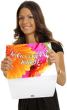 Large Vibrant Floral Wishes Mother's Day Card - Blank Inside with Envelope - 11.75" x 9"