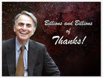 Small World Greetings Carl Sagan Astronomy Thank You Cards 12 or 24 Count - Blank Inside with Envelopes - A2 Size (5.5”x4.25”) - Family, Friends, Colleagues and More