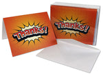 Vibrant Orange Thank You Cards-Blank Inside with Envelopes-5.5"x4.25"-Available in 12 or 24 Packs