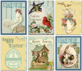 Small World Greetings Vintage Charm Easter Cards 12 or 24 Count - Blank Inside with Envelopes - A2 Size 5.5”x4.25” - Friends, Family, and More