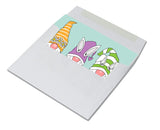Whimsical Gnome Trio Happy Easter Cards - Blank Inside with Envelopes - A2 Size (5.5"x4.25") - 12 or 24 Packs