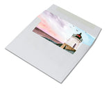 Watercolor Lighthouse Cards - Blank Inside with Envelopes - 5.5"x4.25" - Available in 12 or 24 Packs